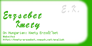 erzsebet kmety business card